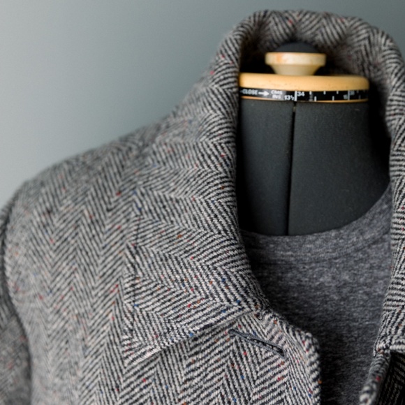 Vintage Mackintosh Coat - Women's Petite - Black and Gray - Picture 6 of 9